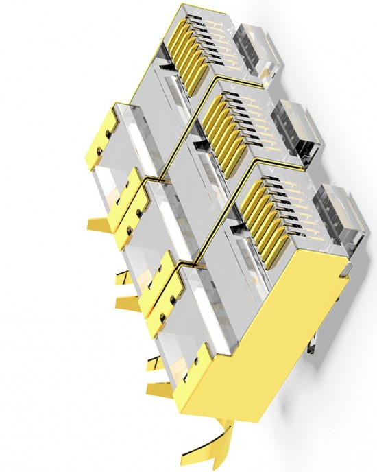 AMPCOM AMPCOM Seven Types of Crystal Head Pure Copper Shielded Network Cable Connector CAT7 Gigabit Network Cable Connector