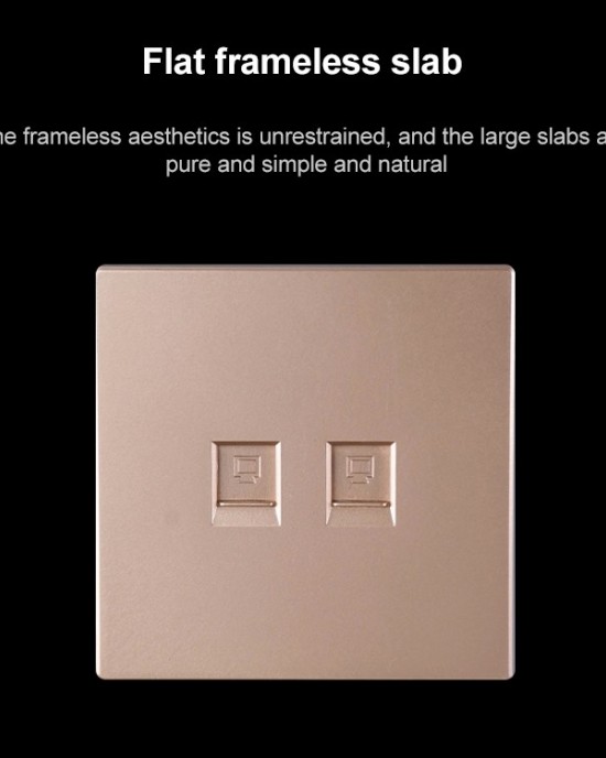 CAT 6 Shielded Pass  through Network Module  Dual Ports Panel   Shielded Pass  through   Telephone Socket  Gold