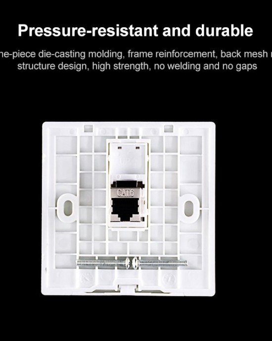CAT 6 Shielded Pass  through Network Module  Dual Ports Panel   Shielded Pass  through  Gold