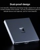 CAT 6 Shielded Pass  through Network Module  Dual Ports Panel   Shielded Pass  through  White