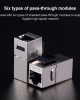 CAT 6 Shielded Pass  through Network Module  Dual Ports Panel   Shielded Pass  through  White