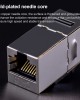 CAT 6 Shielded Pass  through Network Module  Dual Ports Panel   Shielded Pass  through  Gold