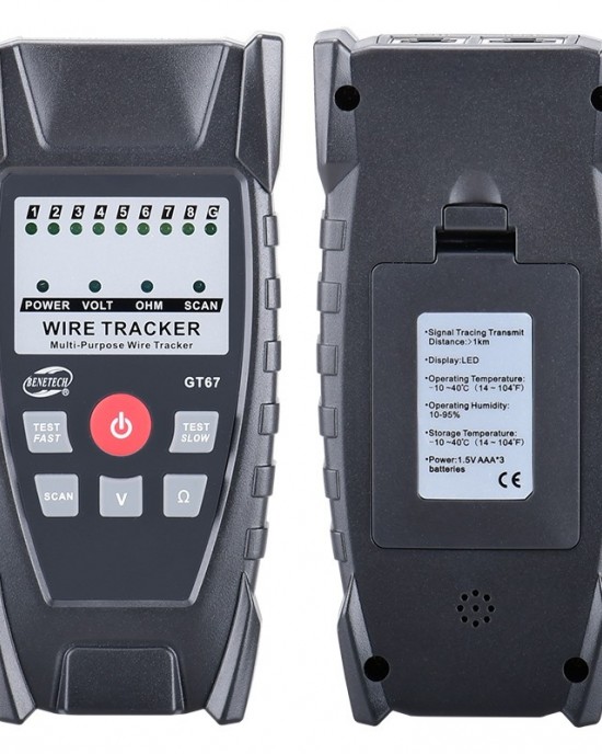 BENETECH GT67 RJ11   RJ45 Multifunctional Cable Tester Line Finder Net Cable Detector
