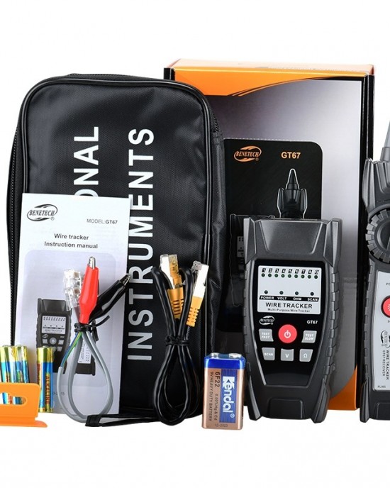 BENETECH GT67 RJ11   RJ45 Multifunctional Cable Tester Line Finder Net Cable Detector