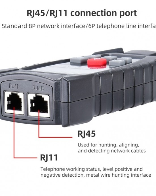 BENETECH GT67 RJ11   RJ45 Multifunctional Cable Tester Line Finder Net Cable Detector