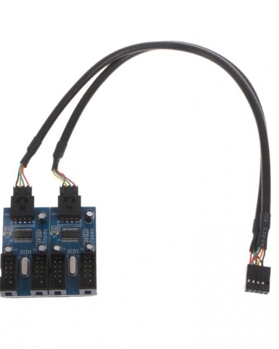 9 Pin USB 2 0 Desktop Computer 1 to 4 Pin Extension Cable Breakout Connector