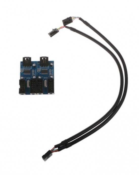 9 Pin USB 2 0 Desktop Computer 1 to 4 Pin Extension Cable Breakout Connector