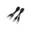 2 Sets RJ45 Network Signal Splitter Upoe Separation Cable  Style  U  01 4 Crystal Heads