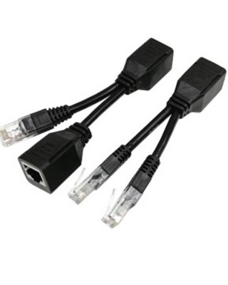 2 Sets RJ45 Network Signal Splitter Upoe Separation Cable  Style  U  02 3 Crystal Heads   1 Female