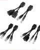 2 Sets RJ45 Network Signal Splitter Upoe Separation Cable  Style  U  02 3 Crystal Heads   1 Female