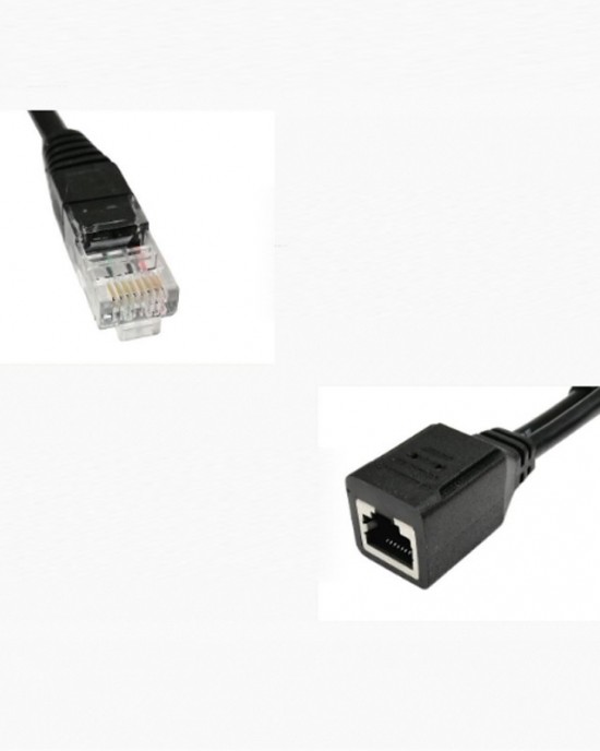 2 Sets RJ45 Network Signal Splitter Upoe Separation Cable  Style  U  02 3 Crystal Heads   1 Female