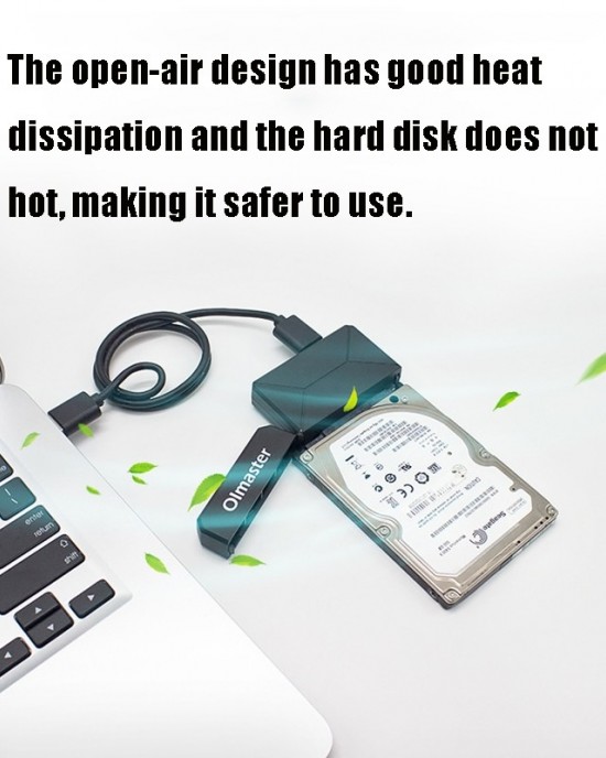 Olmaster External Notebook Hard Drive Adapter Cable Easy Drive Cable USB3 0 to SATA Converter  Style  Hard Disk Dedicated  Size  3 5 Inch  US Plug