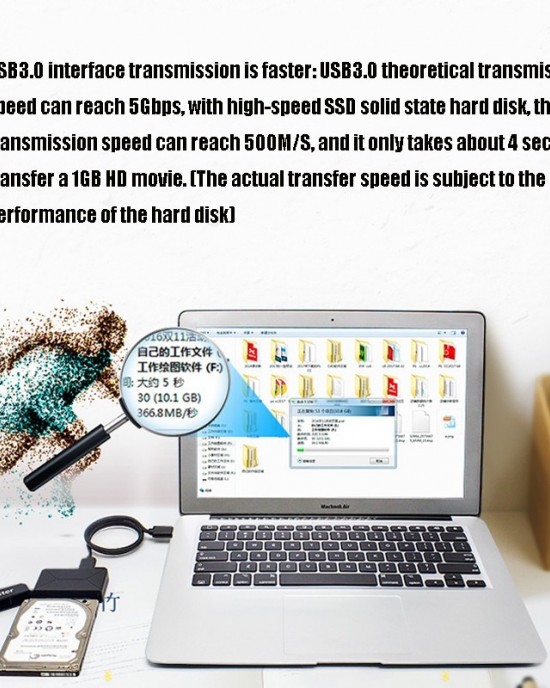 Olmaster External Notebook Hard Drive Adapter Cable Easy Drive Cable USB3 0 to SATA Converter  Style  Hard Disk Dedicated  Size  3 5 Inch  US Plug