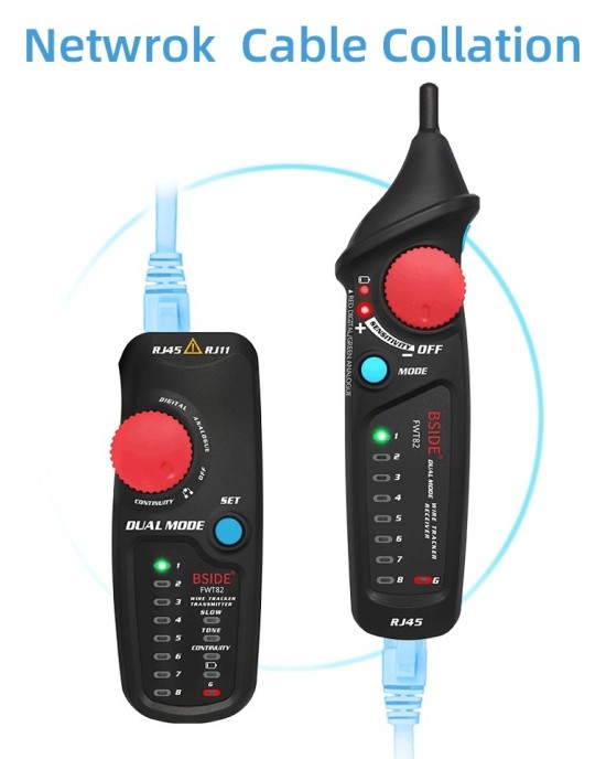BSIDE FWT82 Analog And Digital Dual  Mode Anti  Interference Intelligent Line Finder Network Cable Tracker