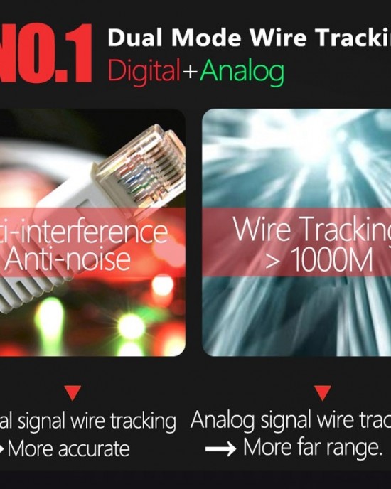 BSIDE FWT82 Analog And Digital Dual  Mode Anti  Interference Intelligent Line Finder Network Cable Tracker