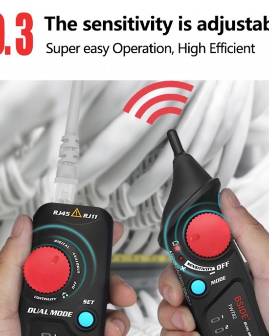 BSIDE FWT82 Analog And Digital Dual  Mode Anti  Interference Intelligent Line Finder Network Cable Tracker
