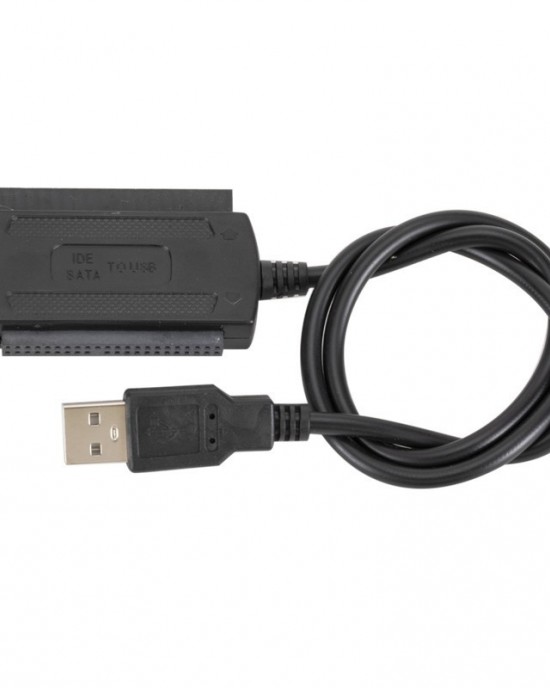 YP009 Three  Purpose USB to IDE SATA Easy Drive Cable Hard Disk Drive Data Cable with Power Supply  UK Plug Set