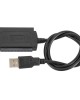YP009 Three  Purpose USB to IDE SATA Easy Drive Cable Hard Disk Drive Data Cable with Power Supply  UK Plug Set