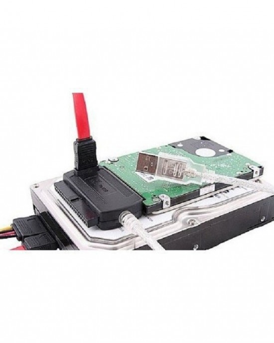 YP009 Three  Purpose USB to IDE SATA Easy Drive Cable Hard Disk Drive Data Cable with Power Supply  US Plug Set
