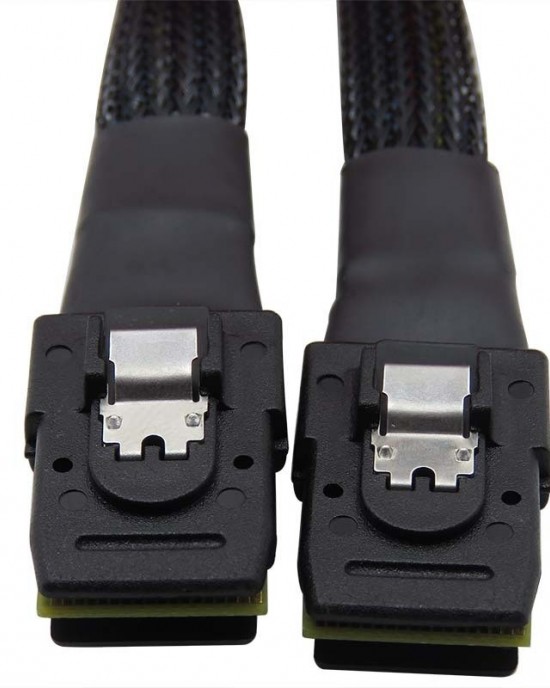 SAS36P SFF  8087 to SAS36P Cable Motherboard Server Hard Disk Data Cable  Color  Black 0 7m