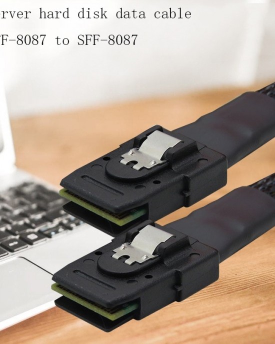 SAS36P SFF  8087 to SAS36P Cable Motherboard Server Hard Disk Data Cable  Color  Black 0 7m