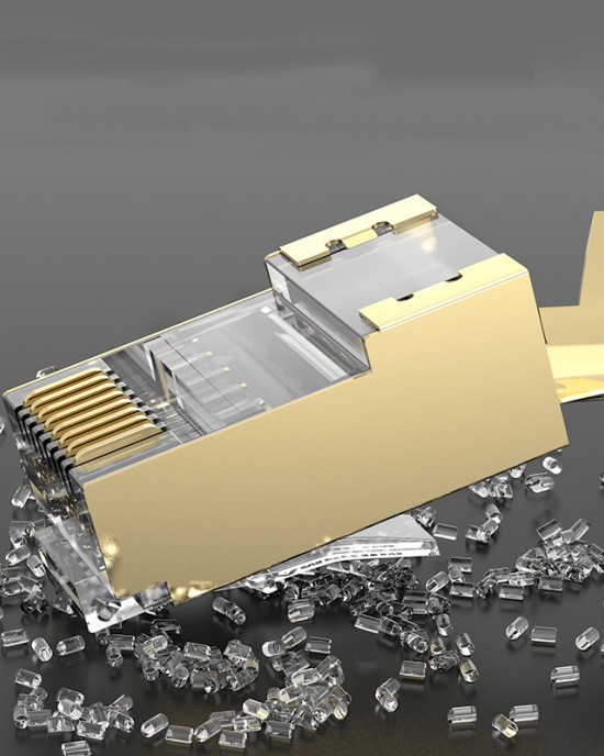 AMPCOM AMPCOM Seven Types of Crystal Head Pure Copper Shielded Network Cable Connector CAT7 Gigabit Network Cable Connector